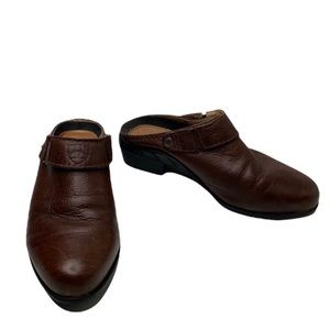 Ariat Brown Leather Slingback Clogs Sz 8 1/2